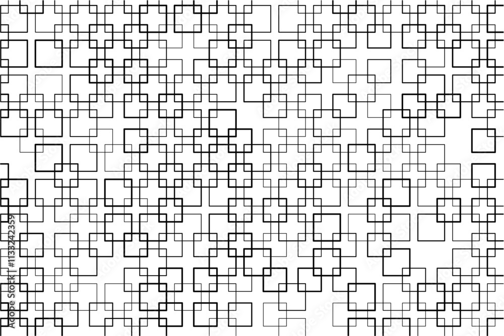 Fototapete dynamic square intersections form a bold, geometric design pattern