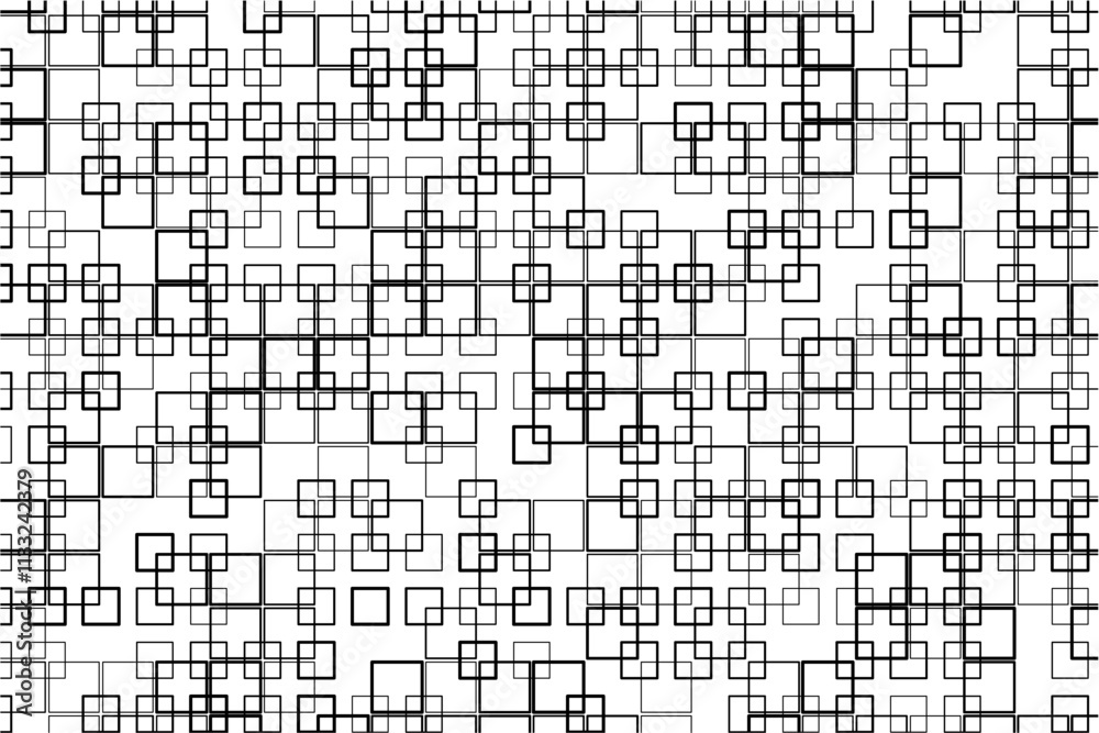 Aufkleber Dynamic square intersections form a bold, geometric design pattern