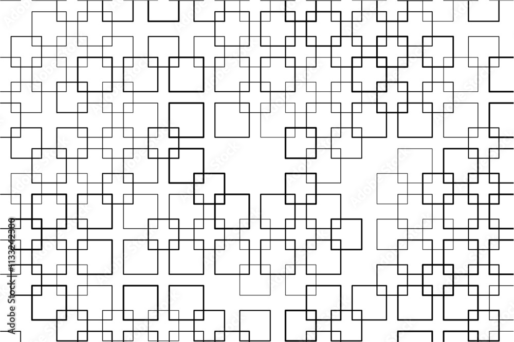 Fototapete dynamic square intersections form a bold, geometric design pattern