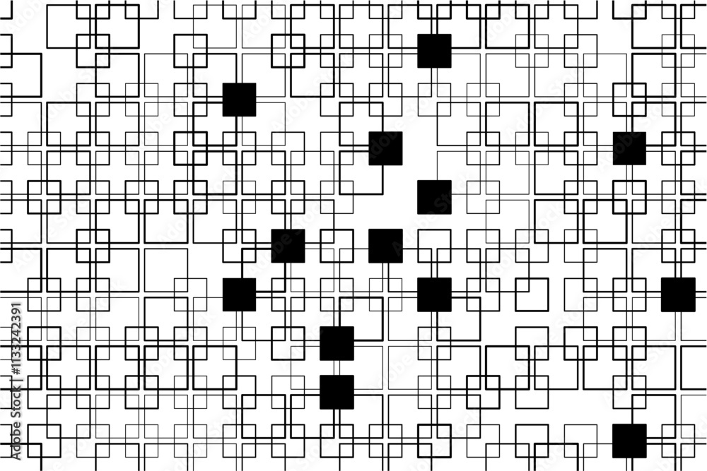 Fototapete dynamic square intersections form a bold, geometric design pattern