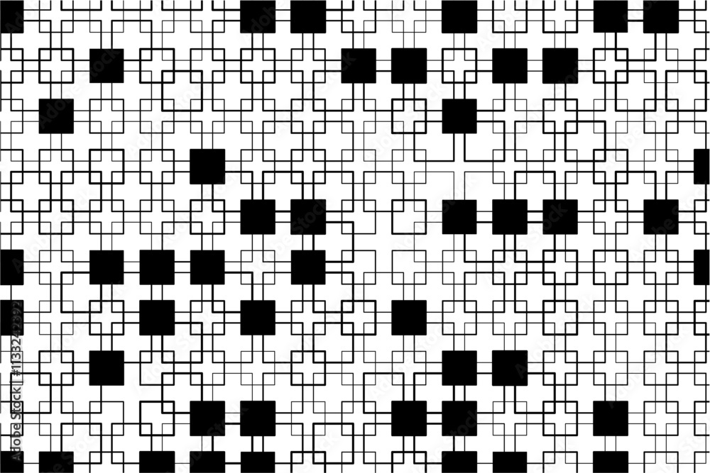 Aufkleber Dynamic square intersections form a bold, geometric design pattern