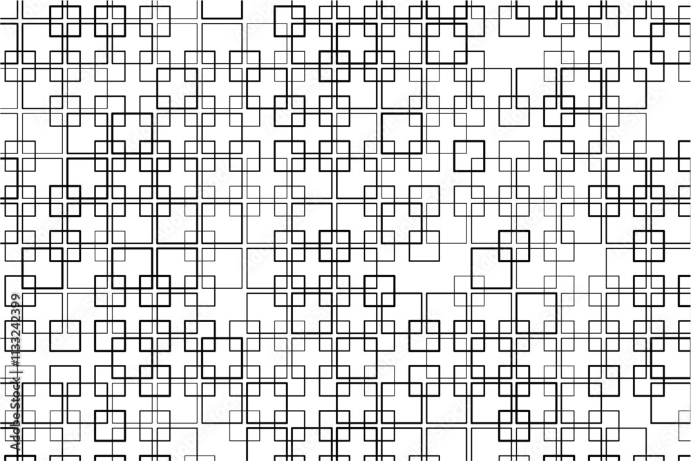 Fototapete dynamic square intersections form a bold, geometric design pattern