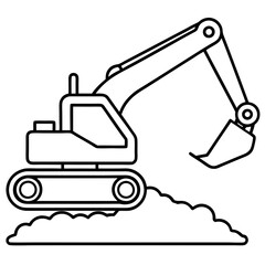 Powerful Excavator in Action.