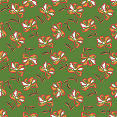 Obraz premium Bunch of flowers, seamless patterns with floral for fabric, textiles, clothing, wallpaper, wall art, cover, banner, interior decor, abstract backgrounds. vector illustration