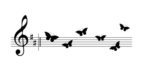 Notes and butterflies