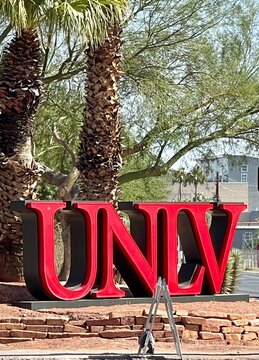 Las Vegas, NV - USA, October 17, 2024 - Exterior sign at UNLV - The University of Nevada Las Vegas