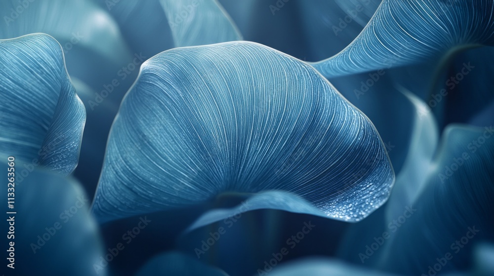 Poster delicate banana leaves unfurl in a stunning display, their lush forms illuminated by soft light. eac
