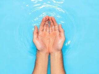 Wrist shown in a soothing water therapy session, symbolizing relaxation and healing
