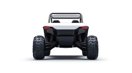 24. A modern ATV car designed for all-terrain use, shown from the rear with a white background
