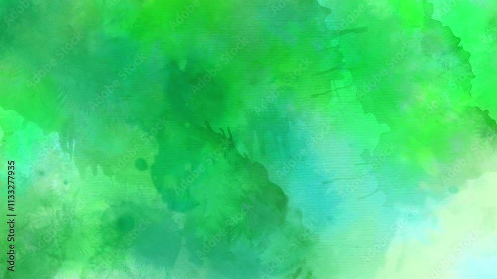 Wall mural green abstract ink painting swirl 4k loop features painting and ink effects animating on and off wit