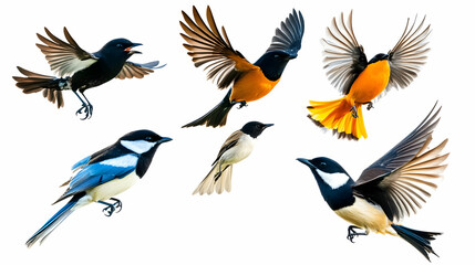 Obraz premium birds flyon isolated on a white background
