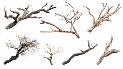 Obraz premium tree brancheson isolated on a white background