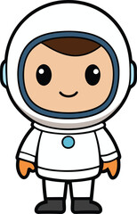 Obraz premium Adorable Astronaut Cartoon Character 