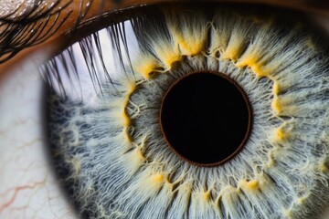 A detailed view of an individual's eye