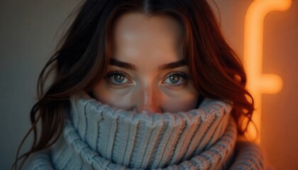 a cute young lady in a sweater