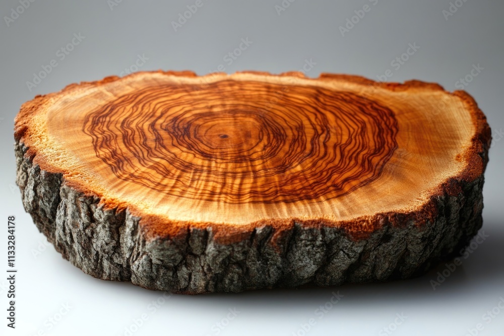 Aufkleber A close-up view of a tree stump on a white background, suitable for use in various design projects