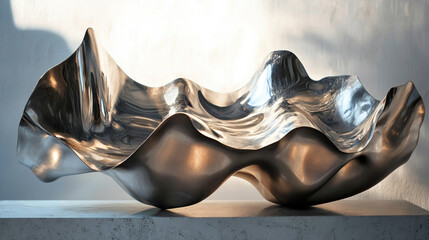 With charm and allure, the metallic folds flow seamlessly, creating an aura of sophistication.