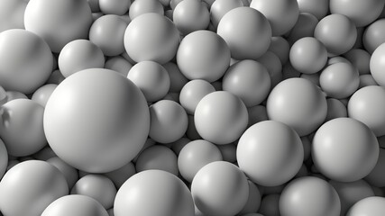 Abstract 3D Art with Floating Geometric Spheres