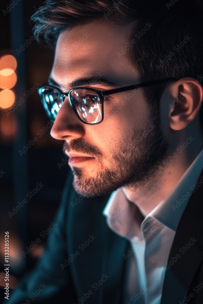Poster a person examining their mobile device
