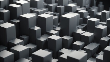 Fototapeta premium 3D Cubes in Abstract Motion with Bold Shapes