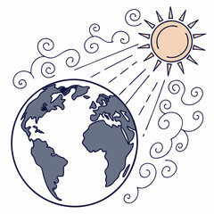 concept of the world pollution activity by carbon Power supplying in the world vector design on a white background 