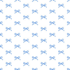 Naklejka premium blue bows vector seamless pattern. design for background, wallpaper, carpet, cloth, batik, textile, embroidery, sarong, interior decoration, floor, curtain, fabric print
