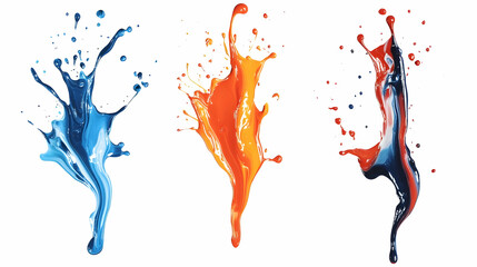 Fototapeta premium paint dripon isolated on a white background
