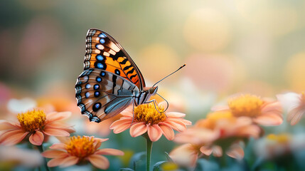 Obraz premium butterfly on flower