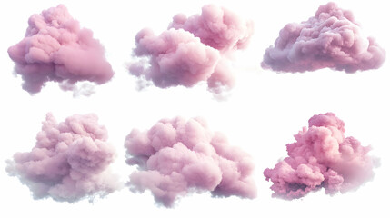Fototapeta premium pink cloudson isolated on a white background
