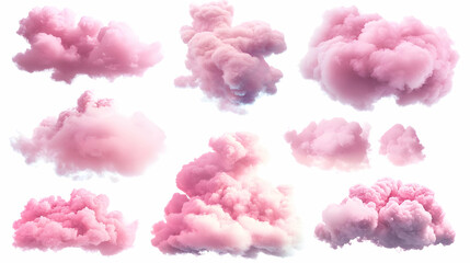 Fototapeta premium pink cloudson isolated on a white background