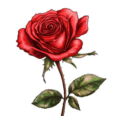 Valentines Rose PNG, Rose for Valentine, Love Rose Clipart, Romantic Rose PNG, Valentine's Day Flower, Red Rose PNG, Valentine&rsquo;s Day Rose Illustration, Heart Rose PNG, Rose for Love