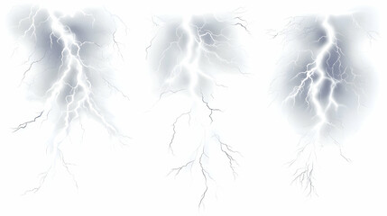Obraz premium white lightningon isolated on a white background