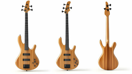 Naklejka premium bass guitaron isolated on a white background
