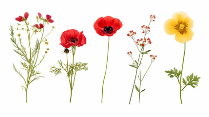 Obraz premium wild floweron isolated on a white background