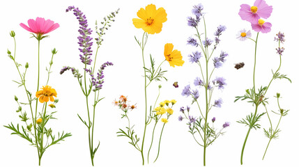 wild floweron isolated on a white background