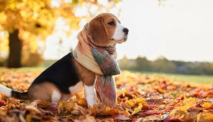 jack russell terrier puppy in autumn park