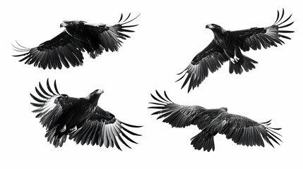 Obraz premium flying eagleon isolated on a white background