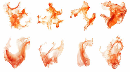 Obraz premium fire overlayon isolated on a white background