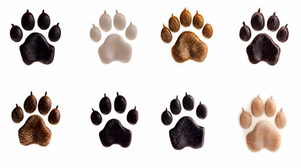 Fototapeta premium paw print transparenton isolated on a white background