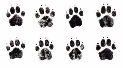Fototapeta premium paw print transparenton isolated on a white background