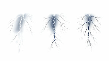 Fototapeta premium lightning bolt transparenton isolated on a white background