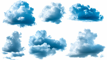Naklejka premium blue cloudson isolated on a white background