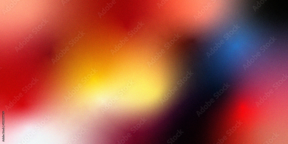 Poster Dark Orange vector colorful abstract texture. Painting of a fabric with a purple and blue of color. Neon background. Texture with rough, grain, noise and bright spots