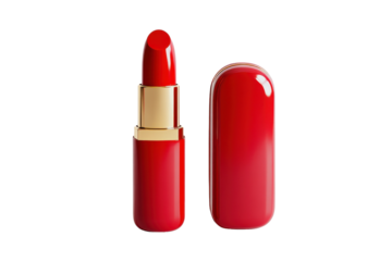 Vintage-Inspired Lipstick Case with Retro Design and Classic Graphics with isolated on transparent background