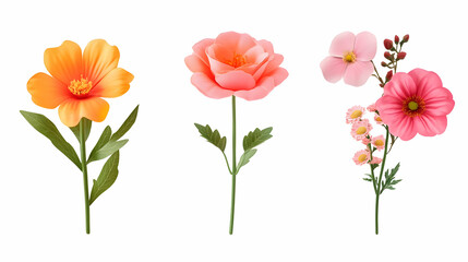 Obraz premium flower aestheticon isolated on a white background