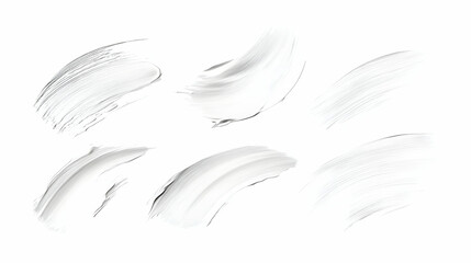 Fototapeta premium white brush strokeson isolated on a white background