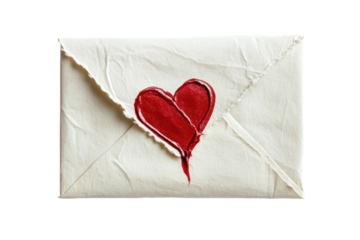 Sweet Love Note with Colorful Heart Designs and Personal Messages with isolated on transparent background
