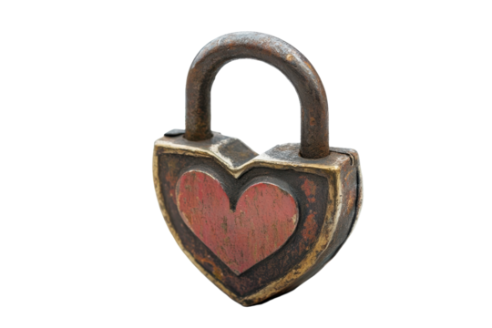 Couples Love Locks with Personal Messages and Unique Colors for a Personalized Keepsake with isolated on transparent background