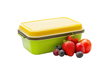 Fun Character-Themed Lunch Box for Kids Featuring Bright Colors and a Secure Locking Lid with isolated on transparent background