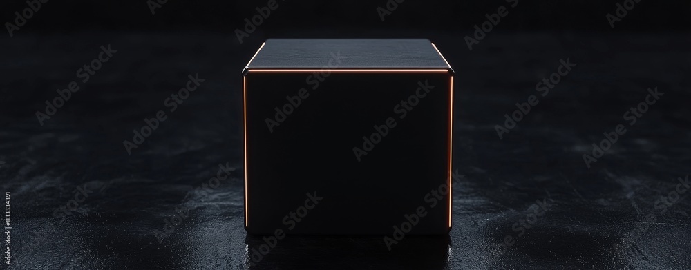 Poster a 3d rendering of an abstract geometric cube background, representing a technology concept.